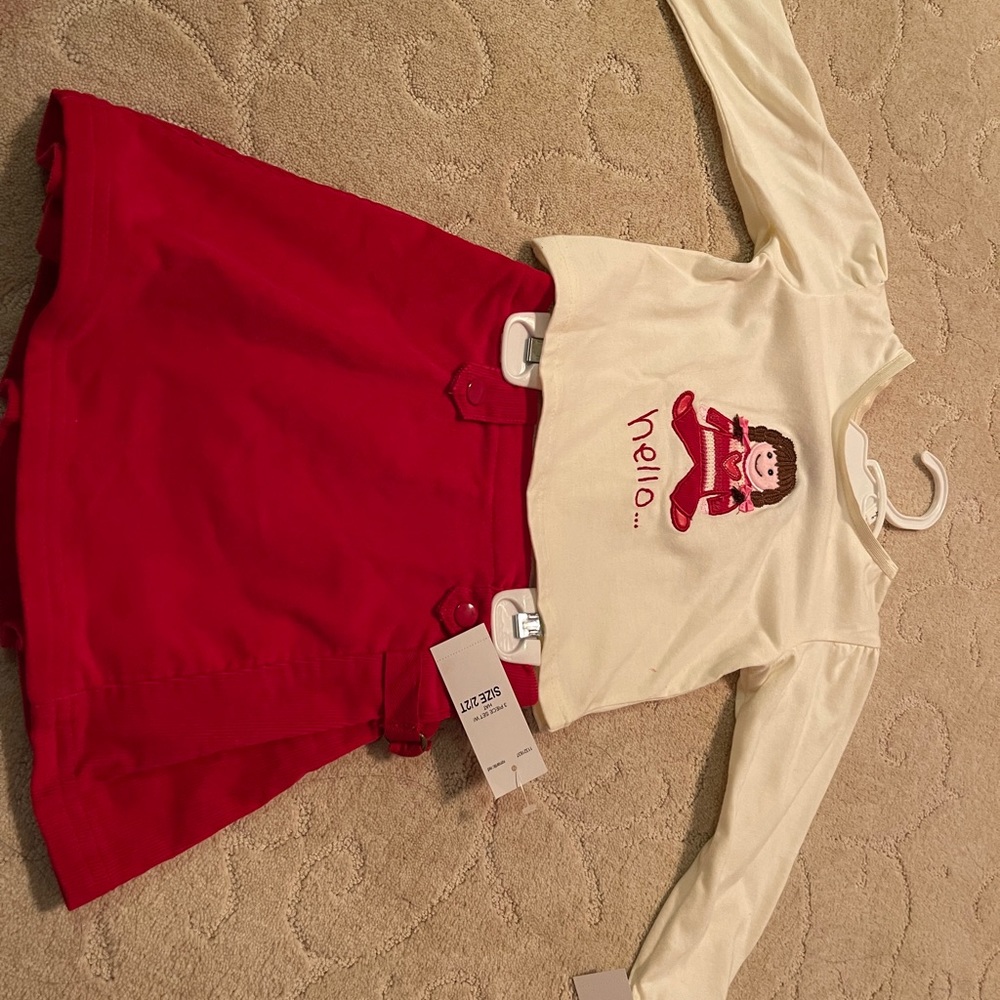 Girls top and skirt set, size 2
